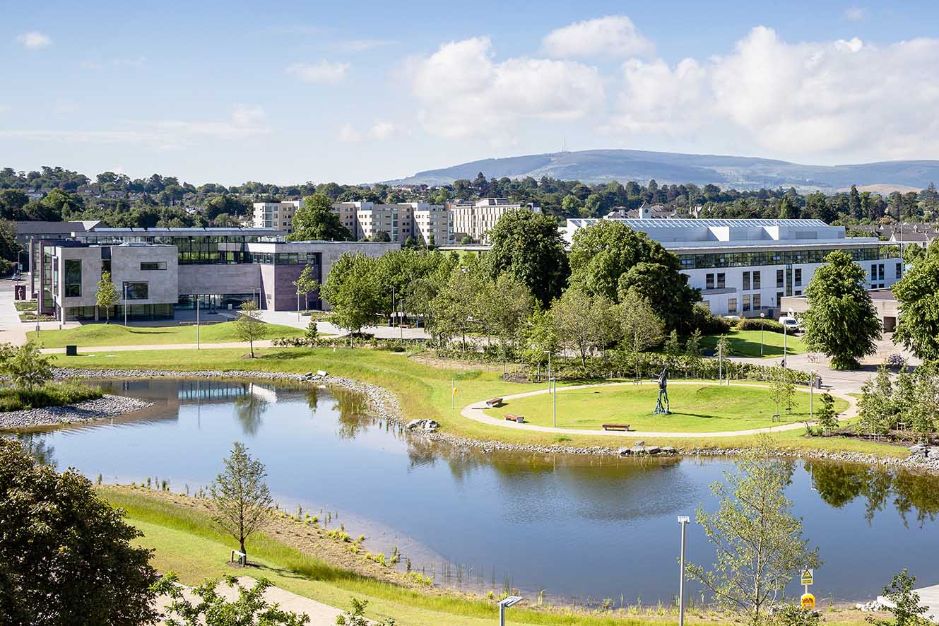 An arial shot of UCD Belfied's Campus